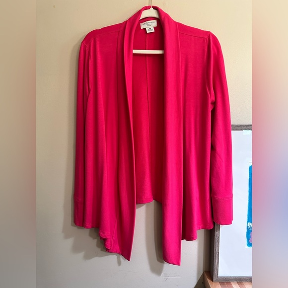 Liz Claiborne Sweaters - Liz Claiborne Pink Open Front Cardigan Sweater